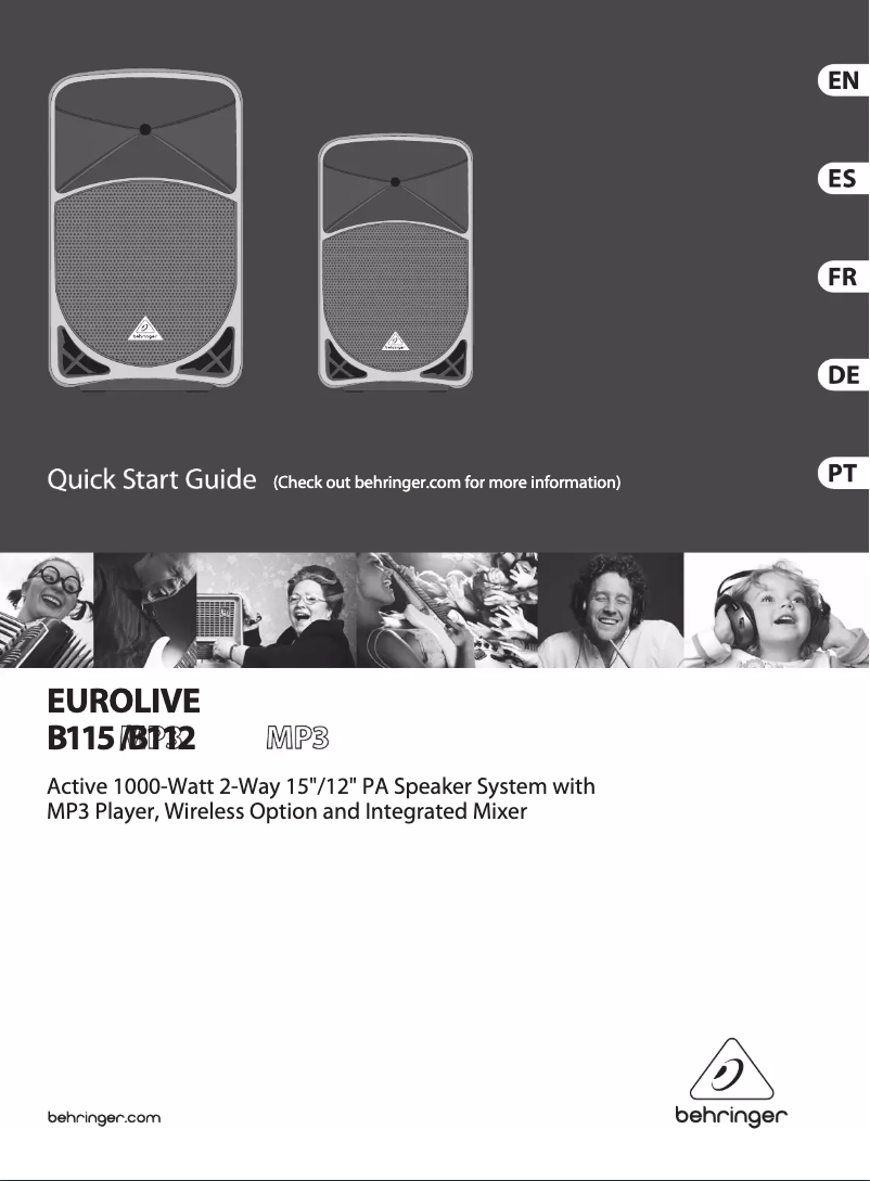 Page 1 of the manual User Manual Behringer Eurolive B115MP3
