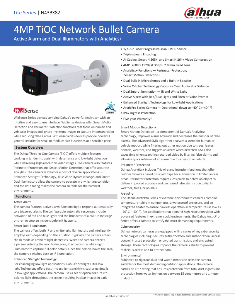 Page 1 of the manual User Manual Dahua Technology N43BX82