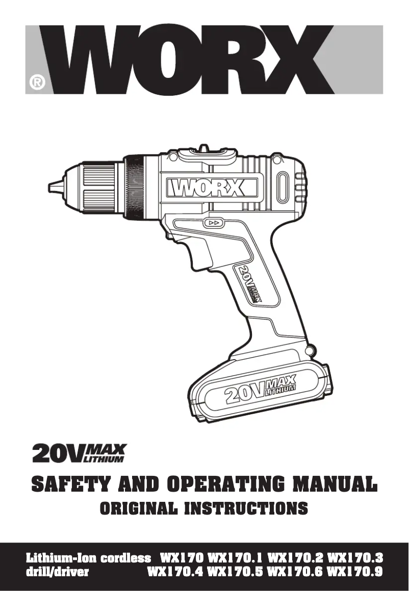 Page 1 of the manual User Manual Worx WX170.2