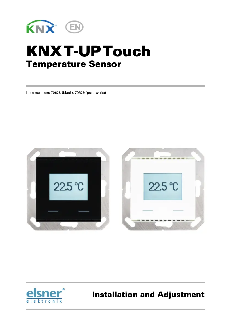 First page image of the manual for KNX T-UP Touch