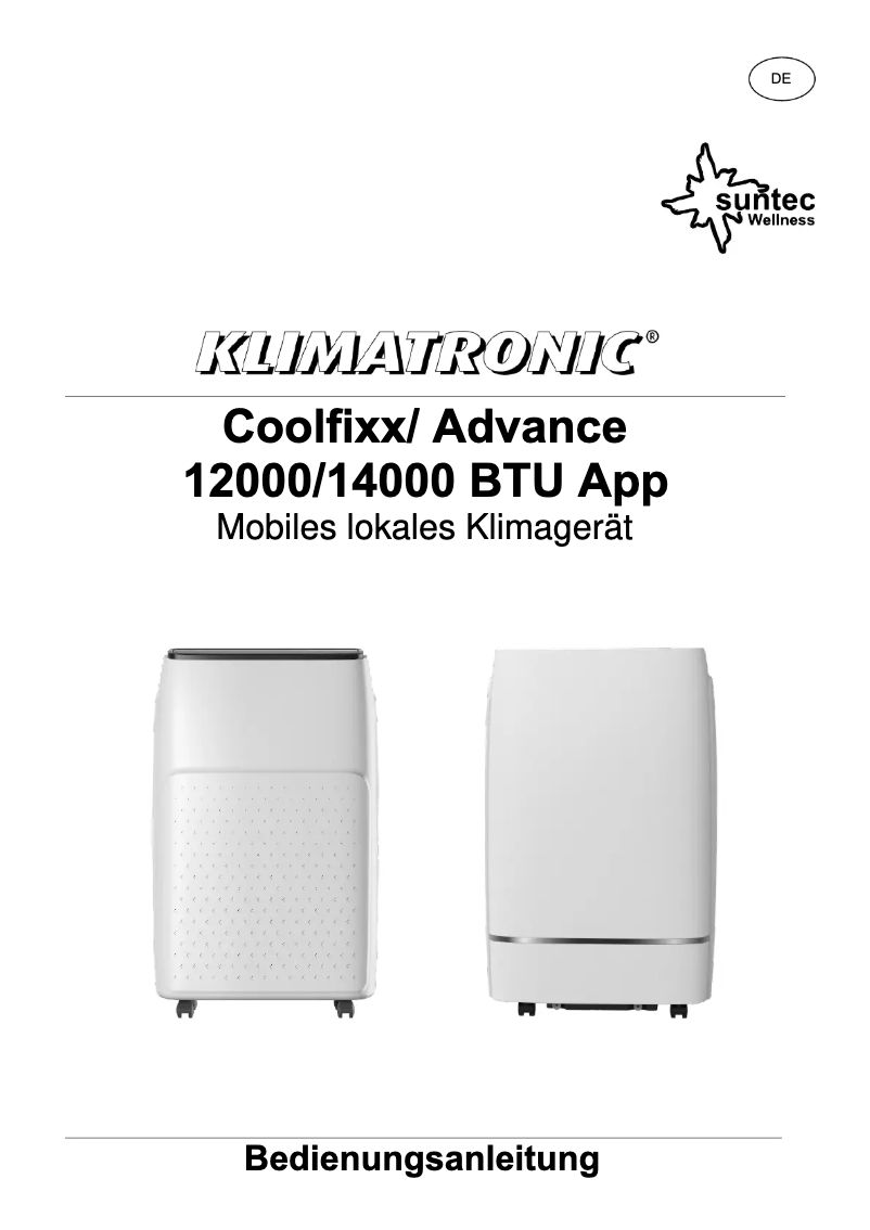 First page image of the manual for Advance 12000 BTU App