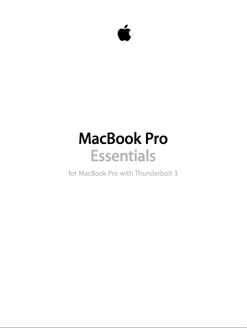 First page image of the manual for MacBook Pro 15"
