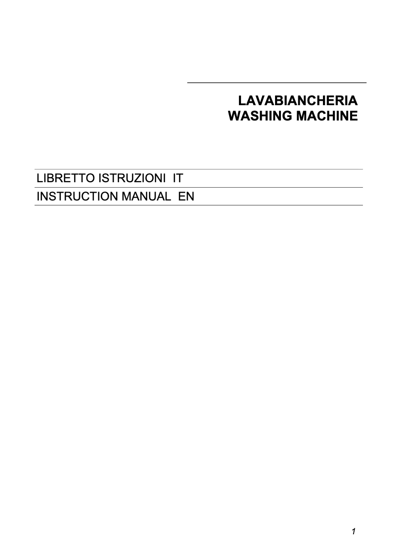 First page image of the manual for WMFAB16NE