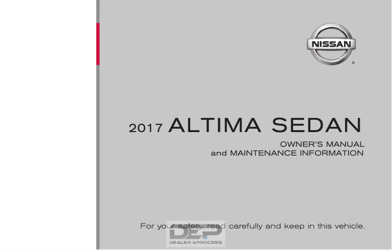 First page image of the manual for Altima Sedan (2017)