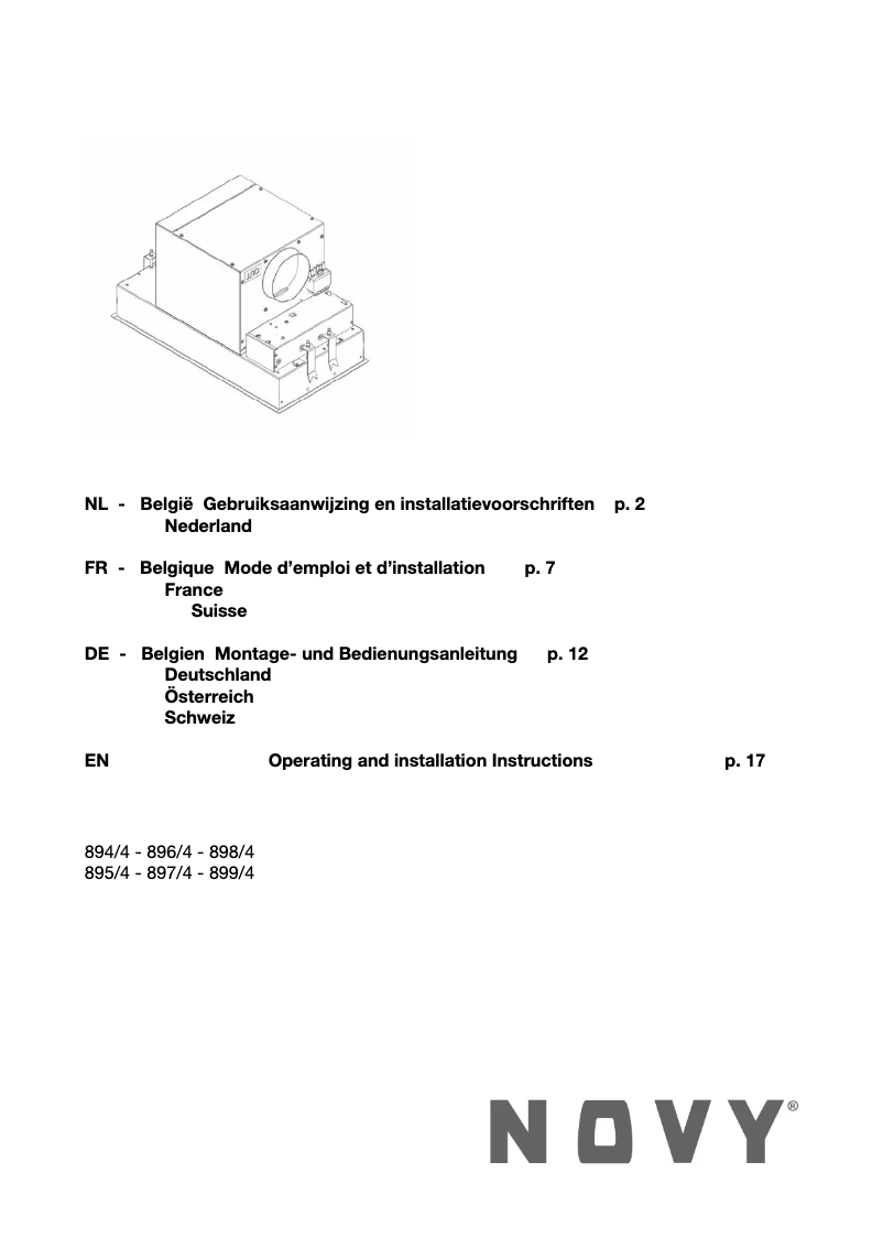 First page image of the manual for 895