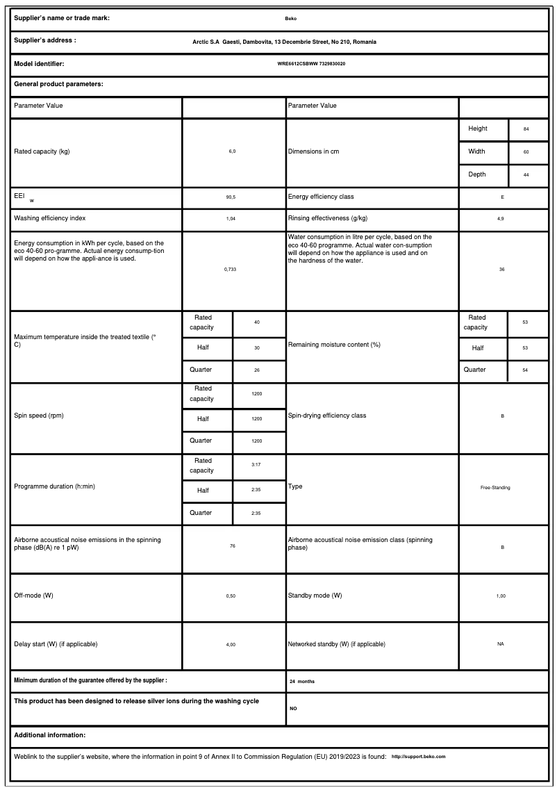 First page image of the manual for WRE6612CSBWW