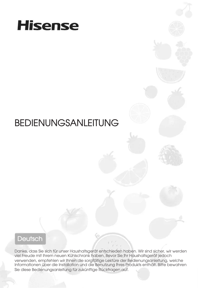 First page image of the manual for RB645N4BFD