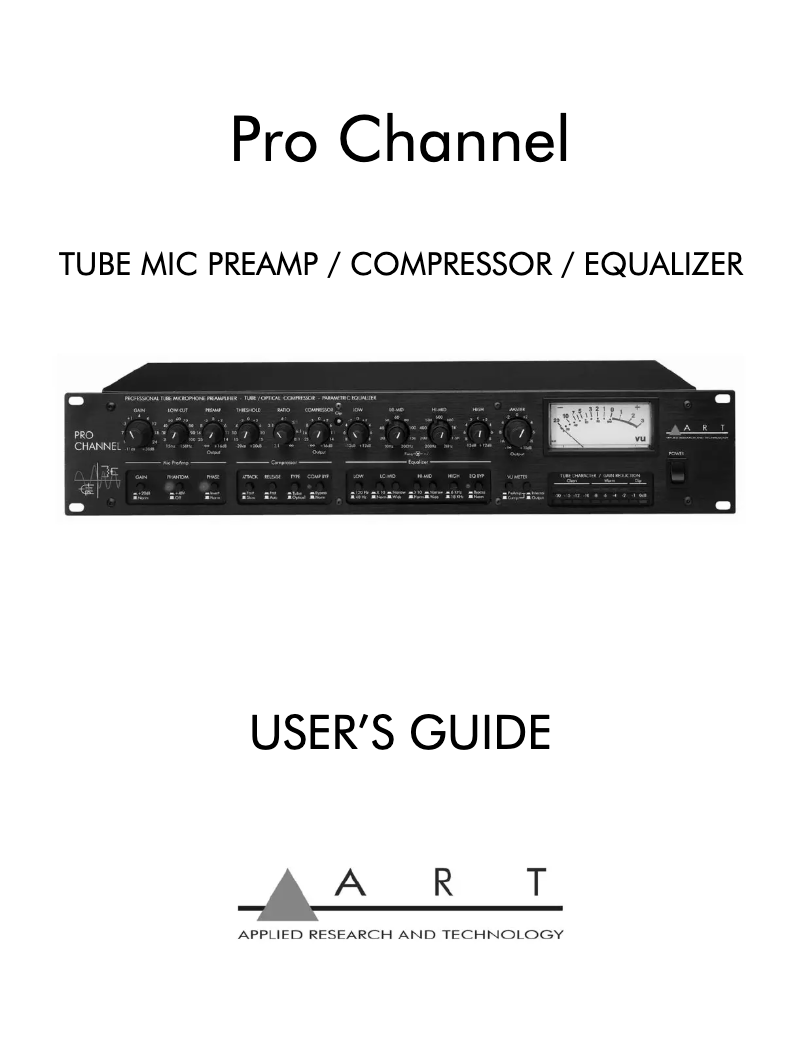 Page 1 of the manual User Manual ART Pro Channel