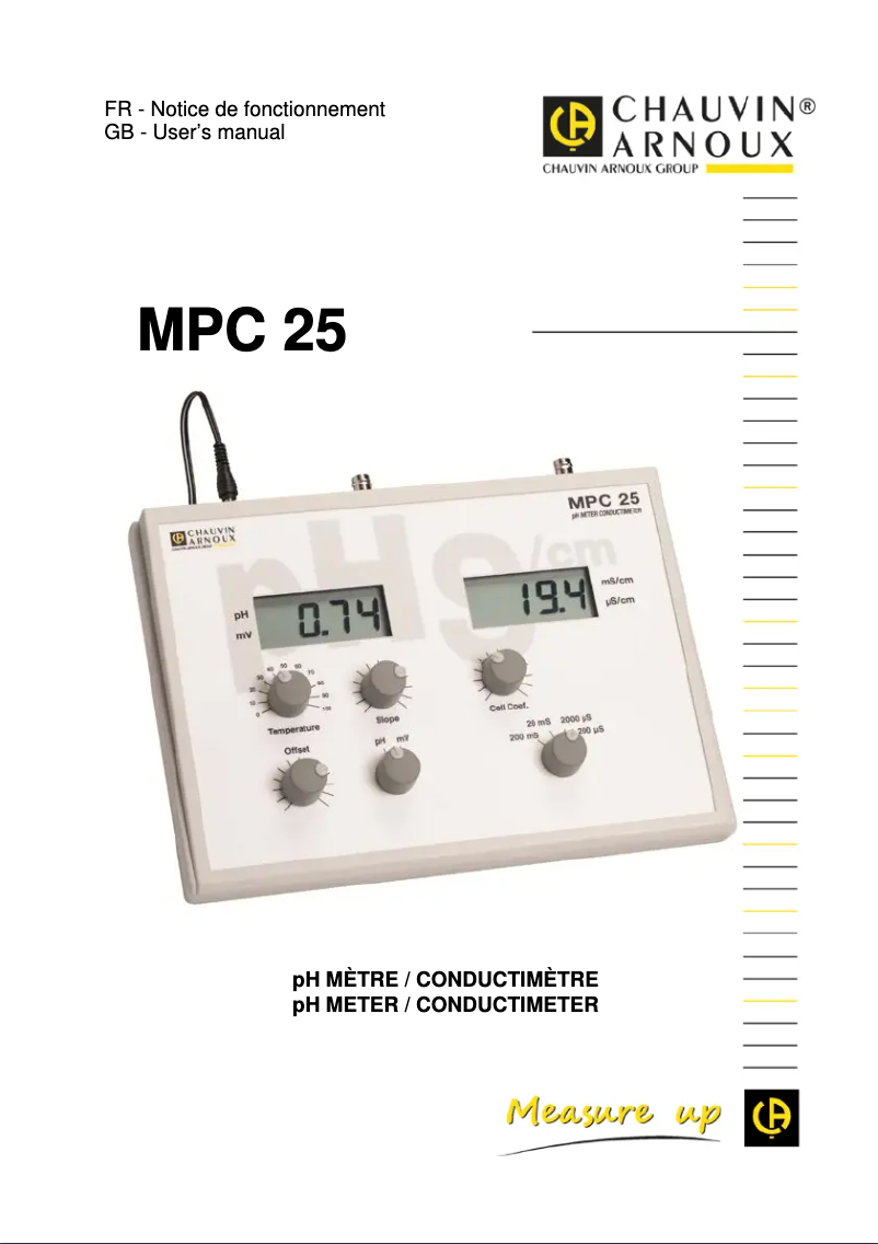 First page image of the manual for MPC 25
