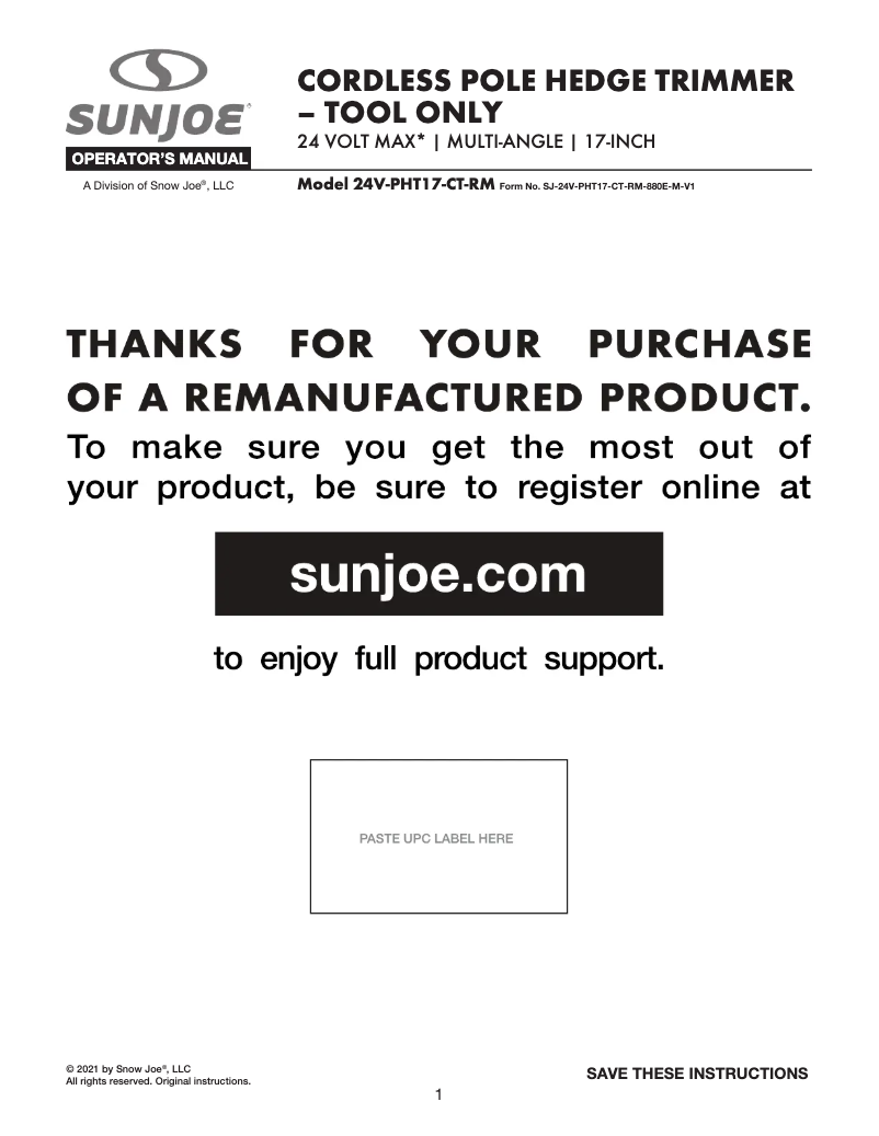 First page image of the manual for 24V-PHT17-CT-RM