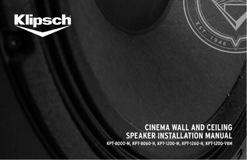 First page image of the manual for KPT-8060-H