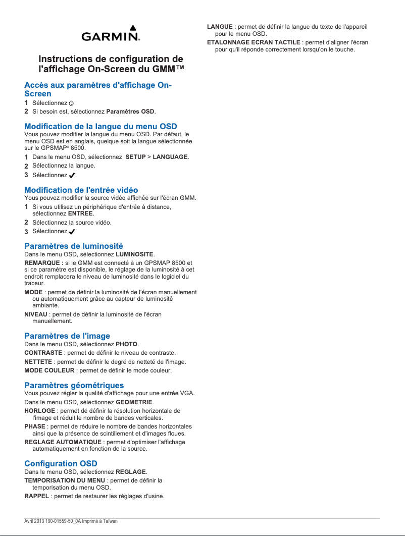 First page image of the manual for GMM 150