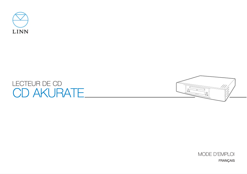 First page image of the manual for Akurate CD