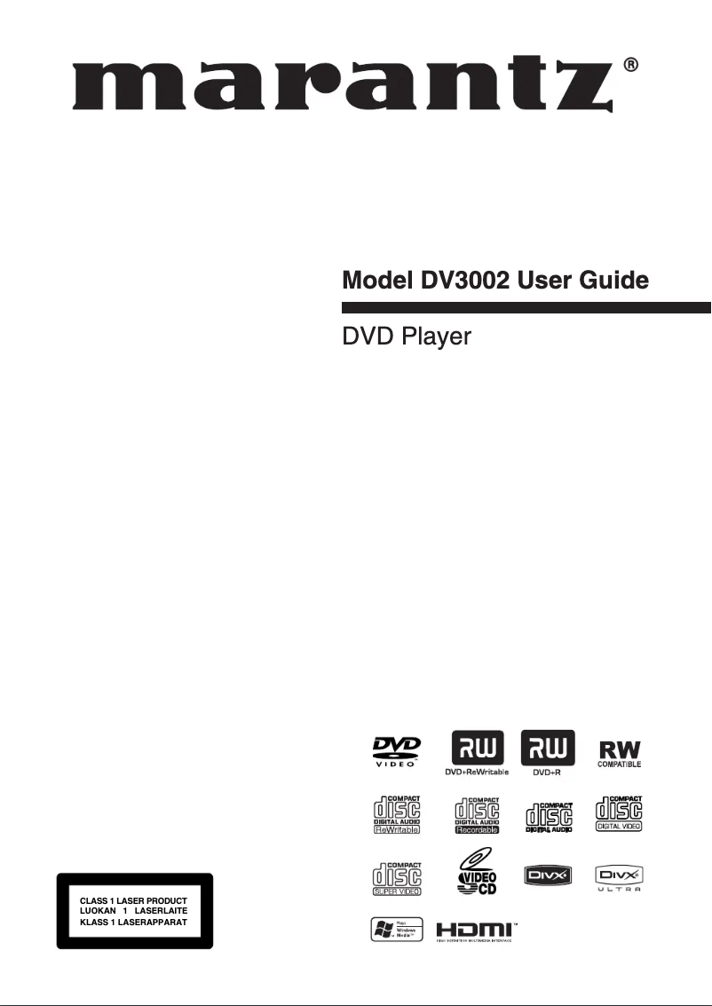 First page image of the manual for DV3002