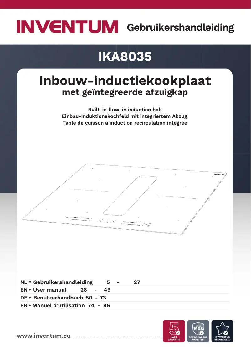 Page 1 of the manual User Manual Inventum IKA8035