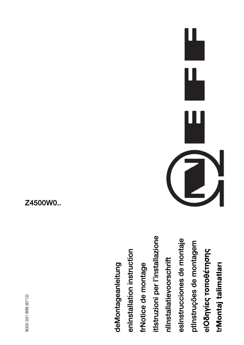 Page 1 of the manual Installation Guide Siemens FI18NP30