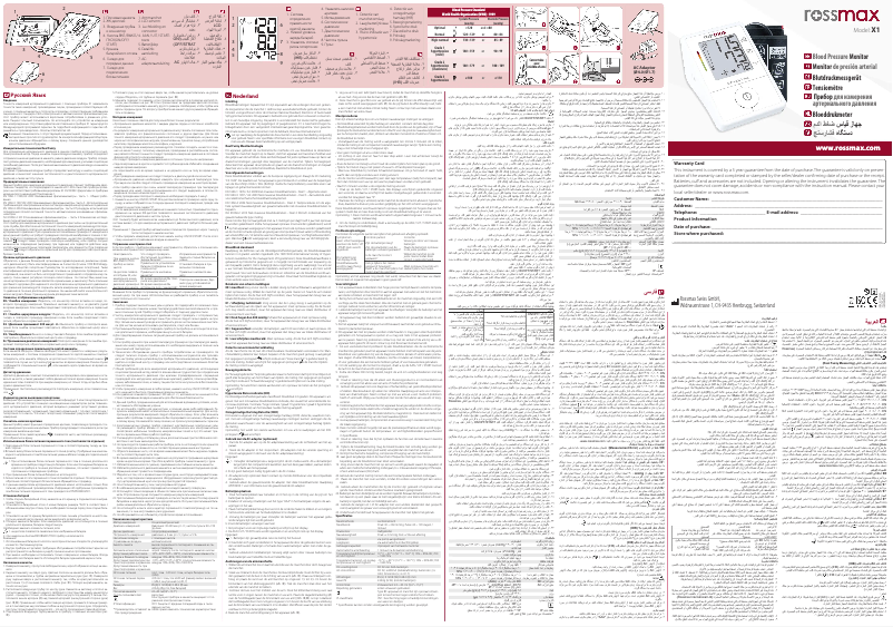 Page 1 of the manual User Manual Rossmax X1
