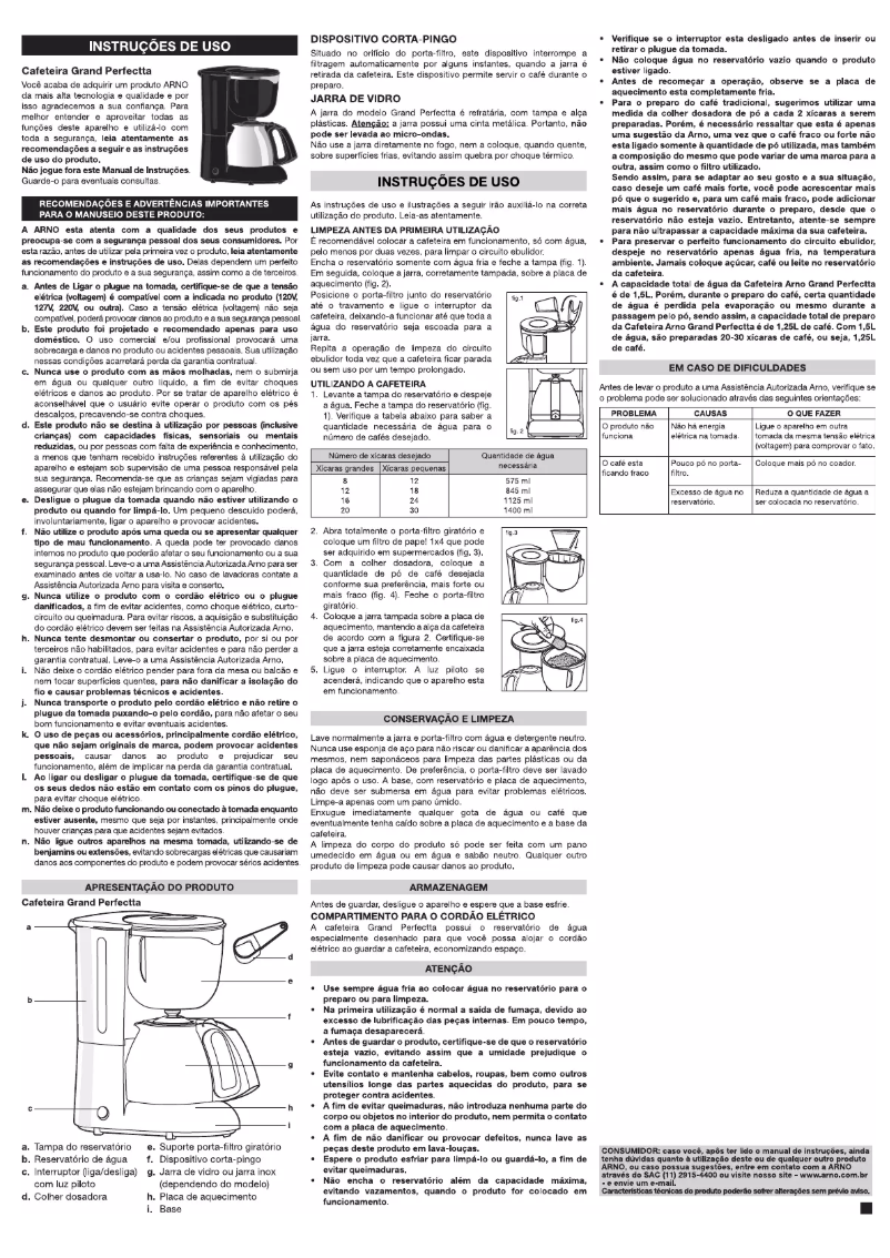 Page 1 of the manual User Manual Arno Gran Perfectta 2 CM4408B1