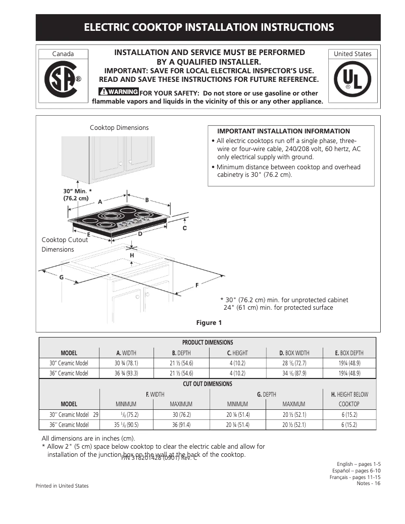 First page image of the manual for ICON E36EC65ESS