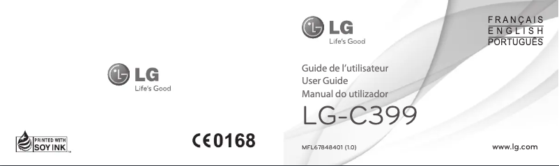 First page image of the manual for LGC399