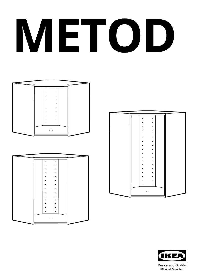 Page 1 of the manual User Manual Ikea METOD 402.709.81