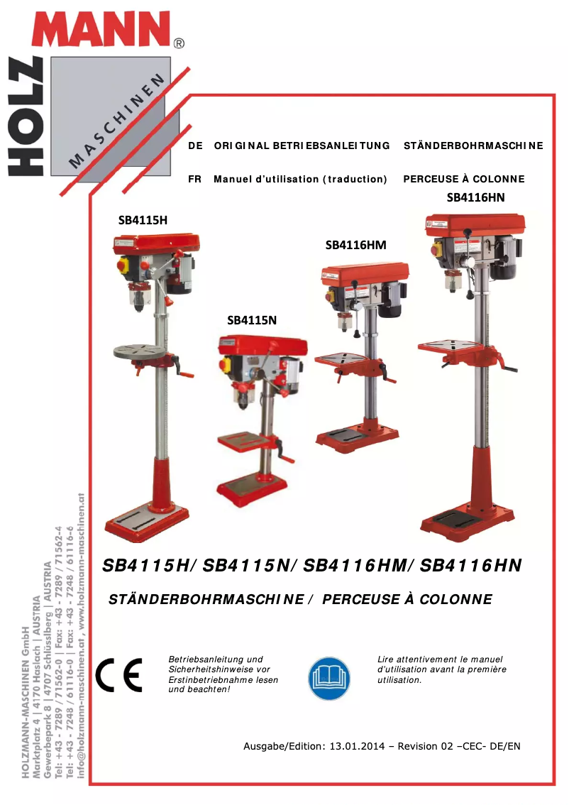Page 1 of the manual User Manual Holzmann SB 4115N