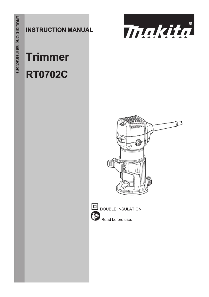 Page 1 of the manual User Manual Makita RT0702CX2