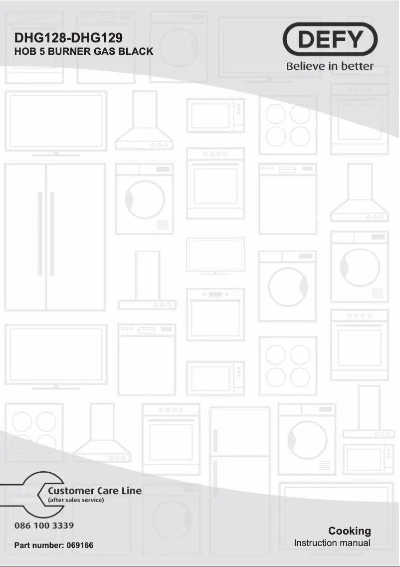 First page image of the manual for DHG129