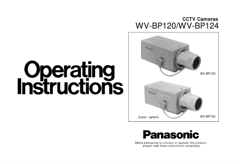 Page 1 of the manual User Manual Panasonic WV-BP120