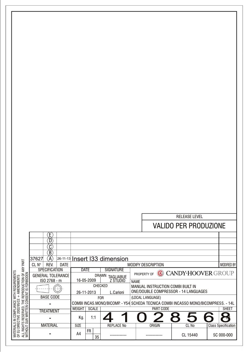 First page image of the manual for CKBC 3150 E