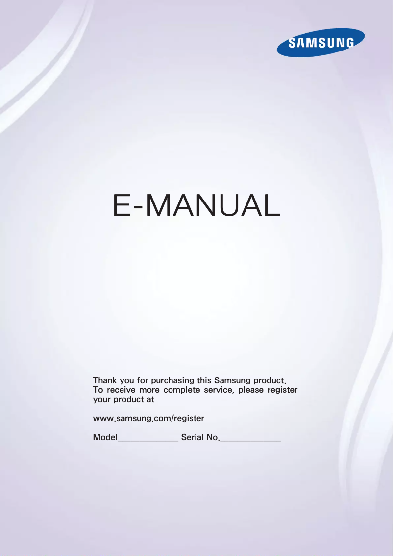 Page 1 of the manual User Manual Samsung UA46F7500BL