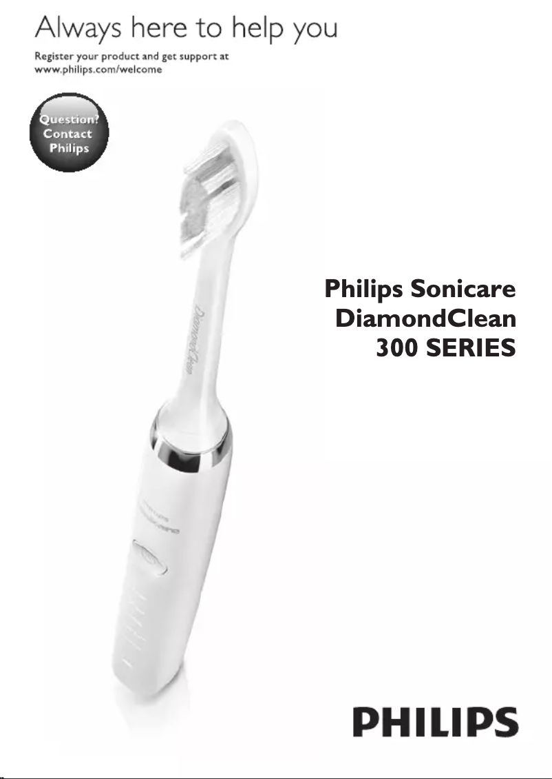 Page 1 of the manual User Manual Philips Sonicare DiamondClean HX9311