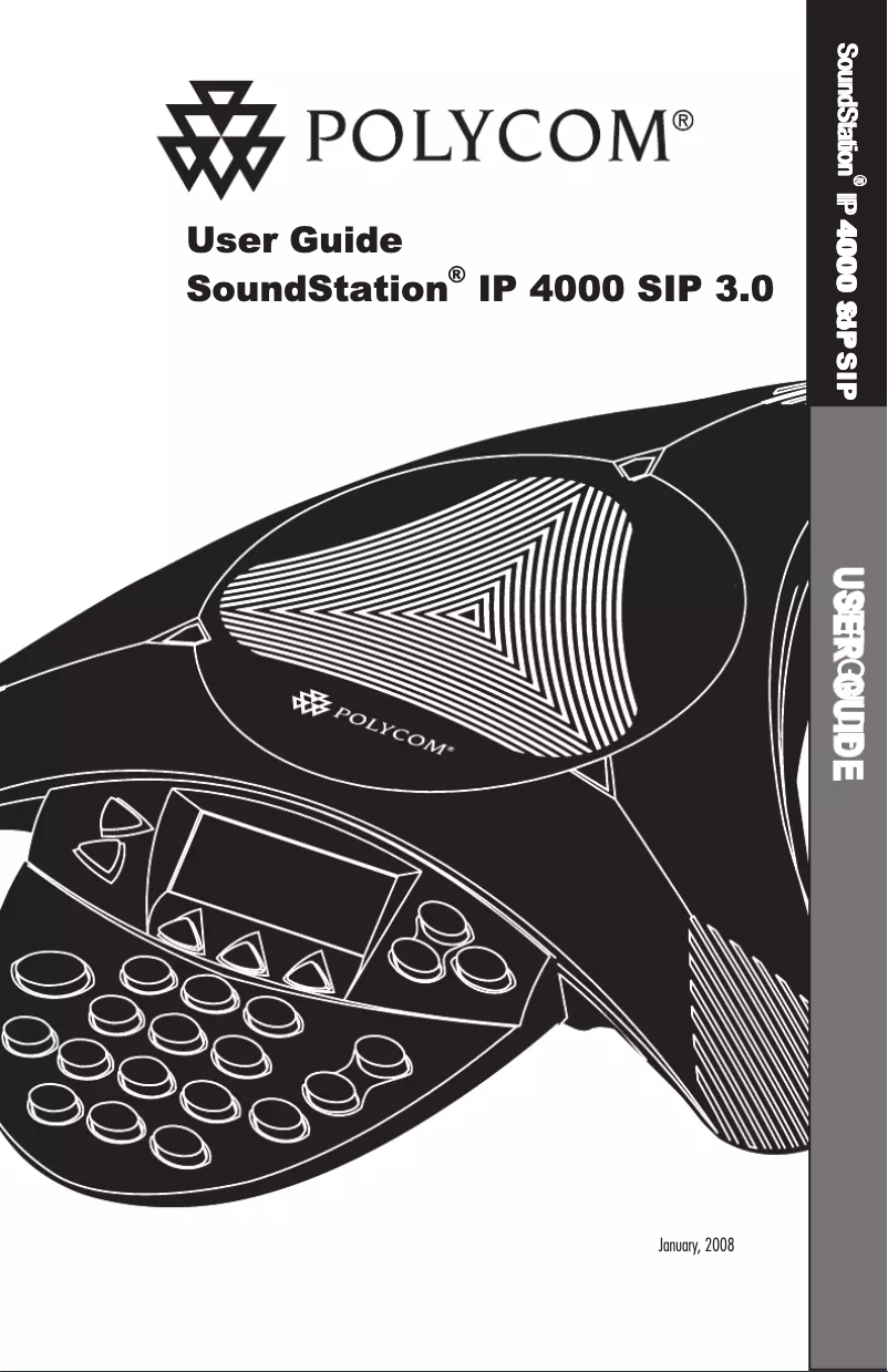 Page 1 of the manual User Manual Polycom SoundStation IP 4000