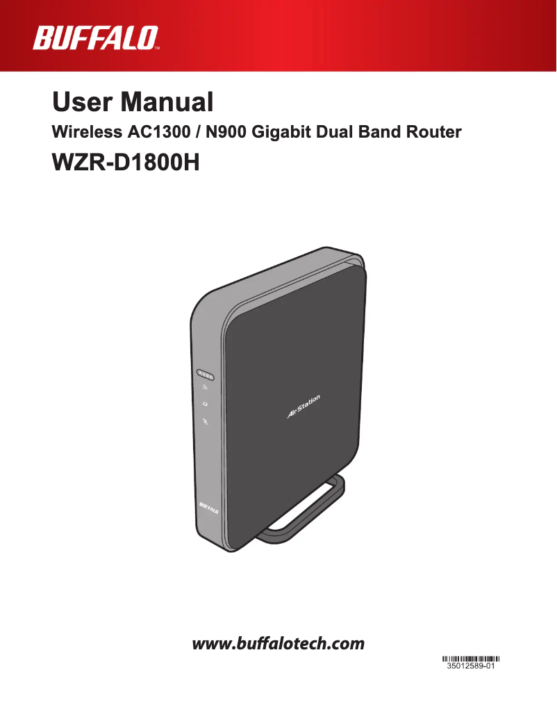 Image de la première page du manuel de l'appareil WZR-D1800H