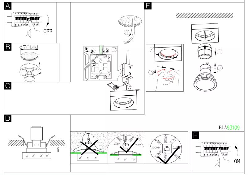 Page 1 of the manual User Manual Eglo Tortoli