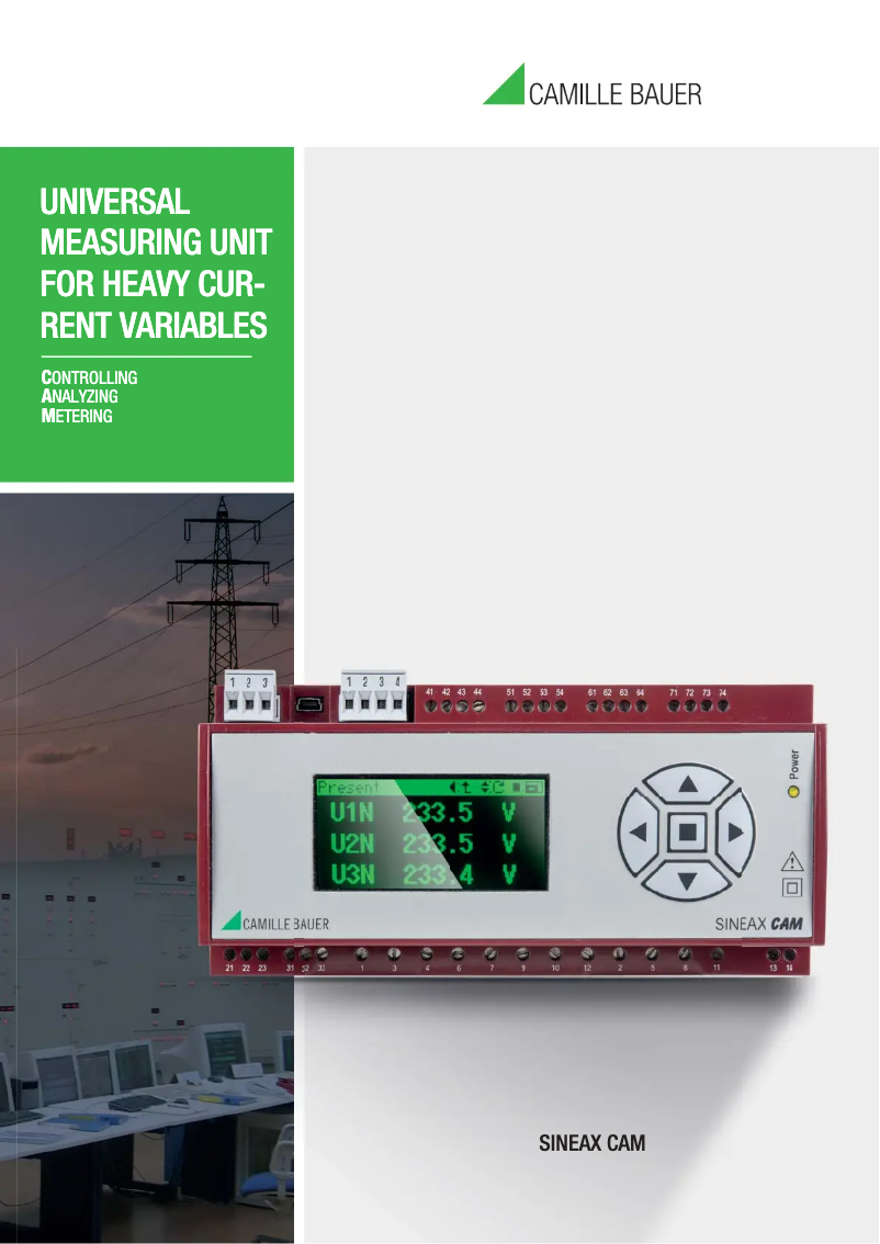 First page image of the manual for Sineax CAM