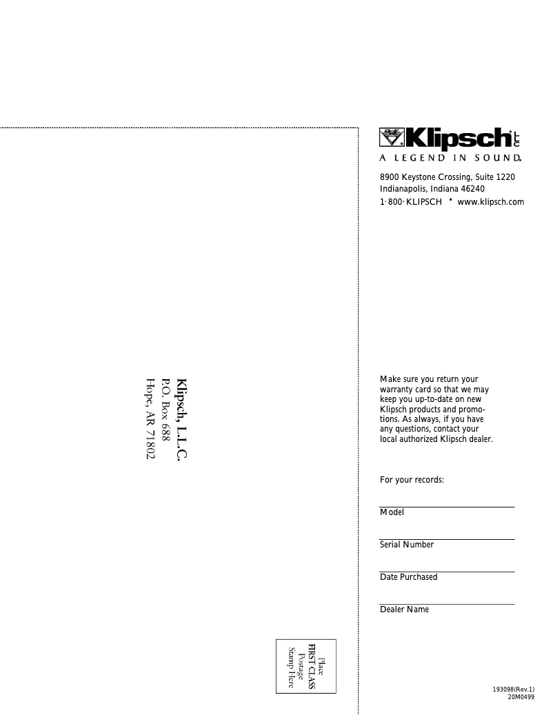 First page image of the manual for KSW