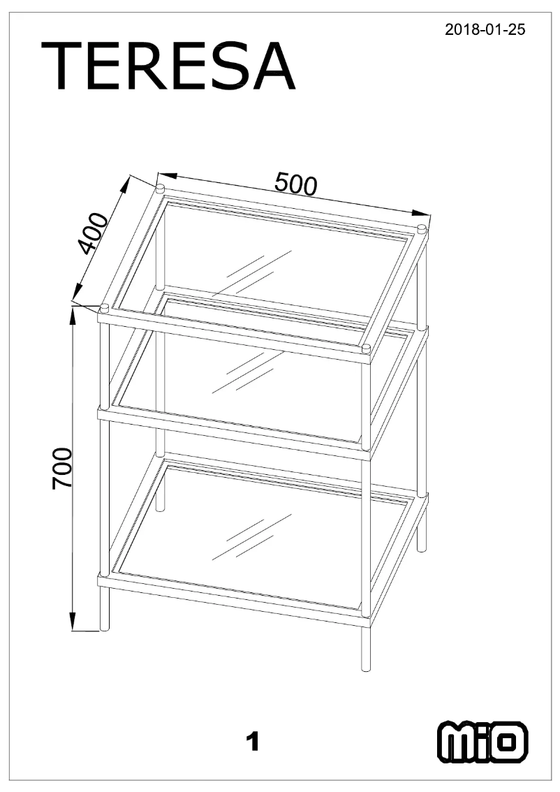 First page image of the manual for Teresa