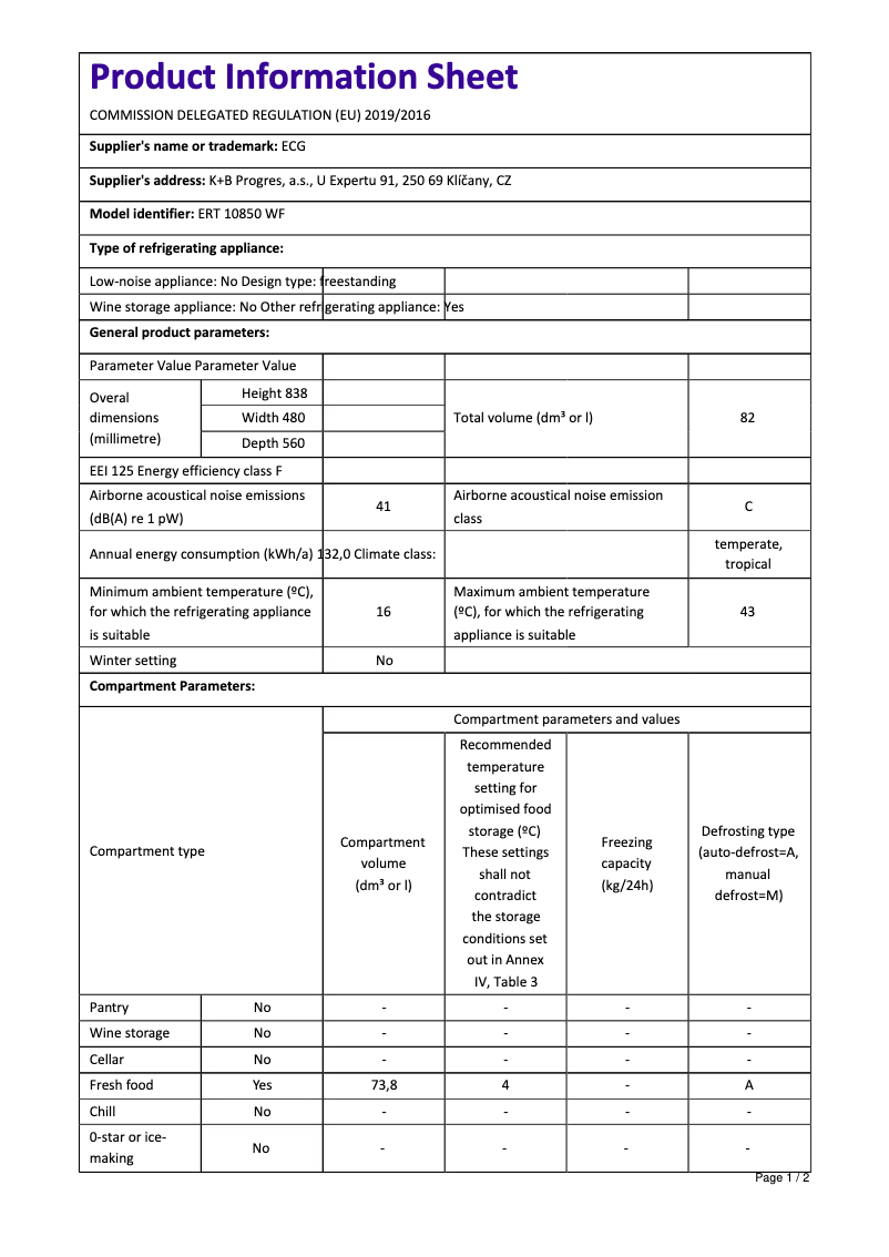 Image de la première page du manuel de l'appareil ERT 10850 WF