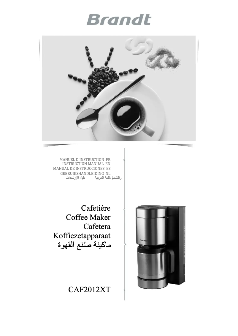 Page 1 of the manual User Manual Brandt CAF2012XT