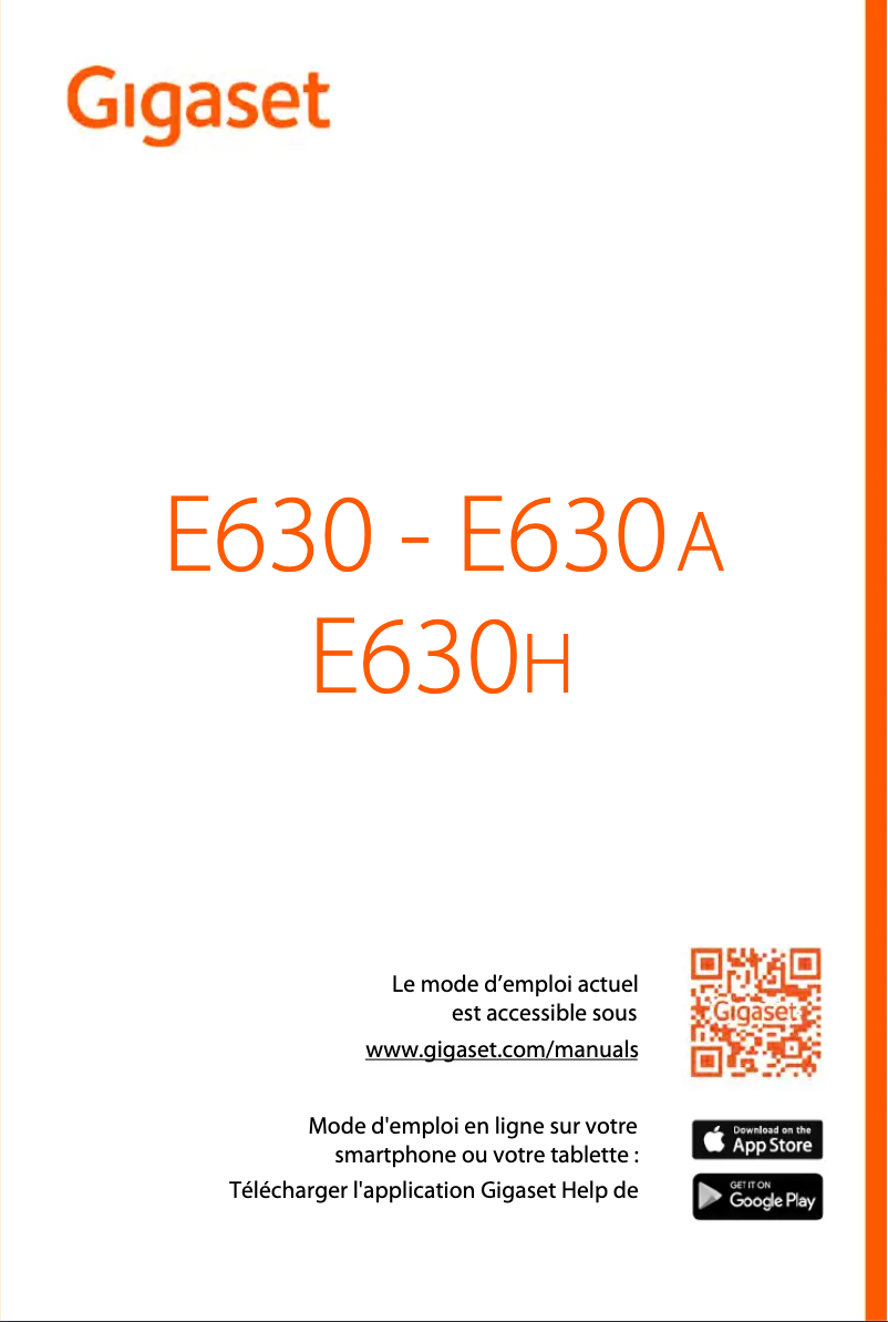 Page 1 of the manual User Manual Gigaset E630A