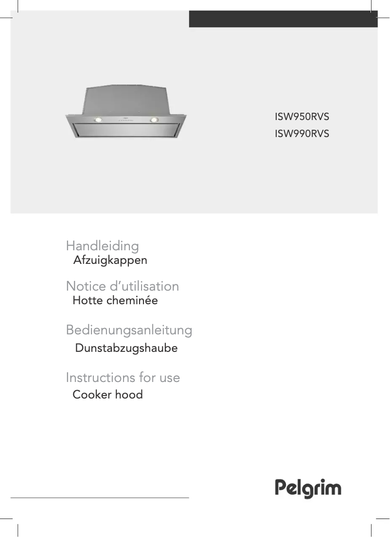 Page 1 of the manual User Manual Pelgrim ISW950RVS