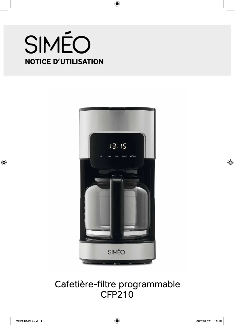 Image de la première page du manuel de l'appareil CFP210
