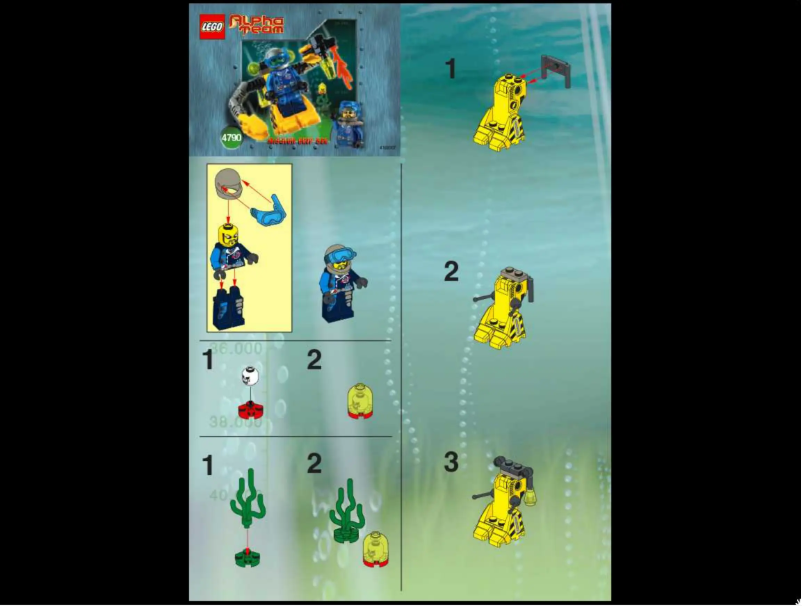 Page 1 of the manual User Manual Lego Alpha Team Robot Diver