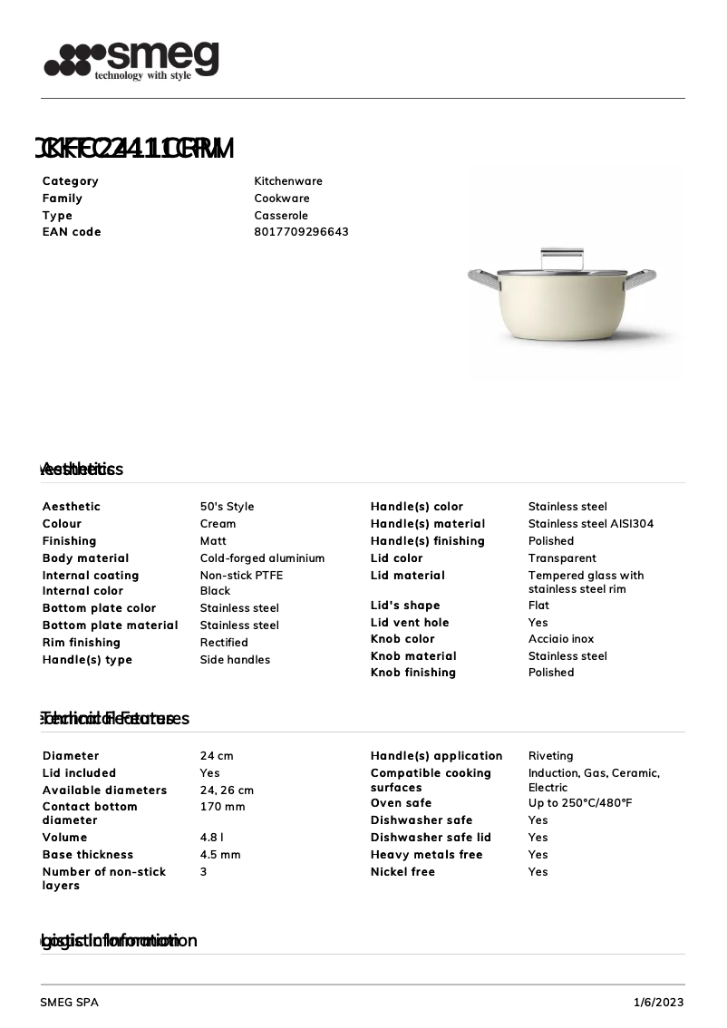 First page image of the manual for CKFC2411CRM