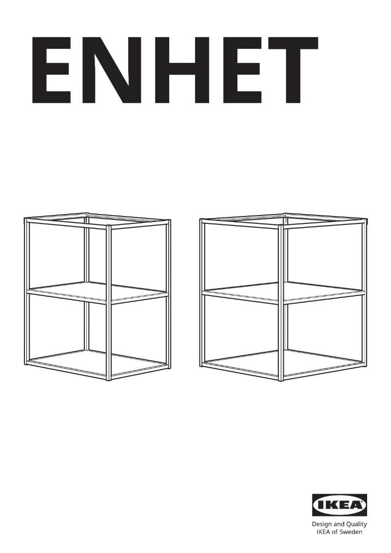 Page 1 of the manual User Manual Ikea ENHET 205.144.52