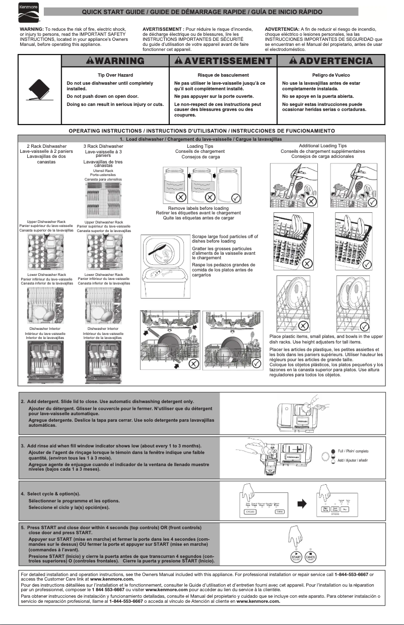 Page 1 of the manual Technical Sheet Kenmore 22-14142