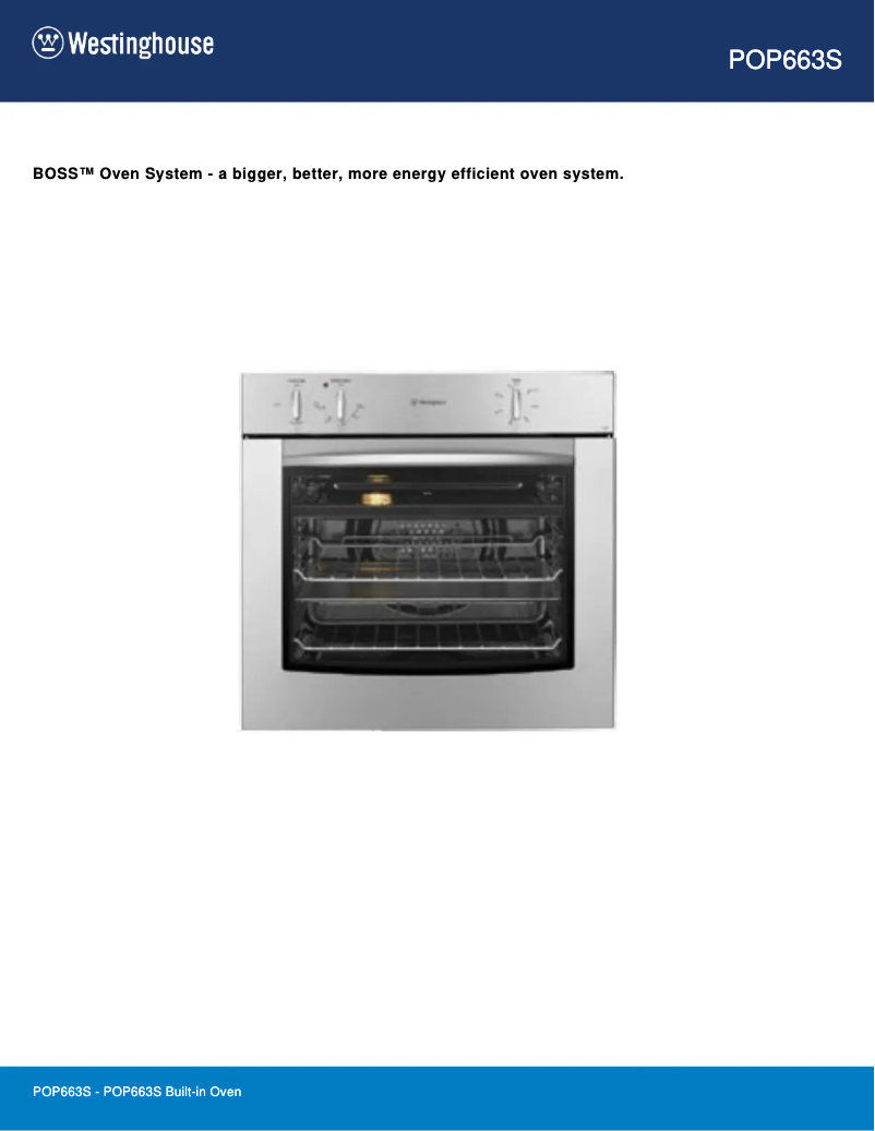 First page image of the manual for POP663S