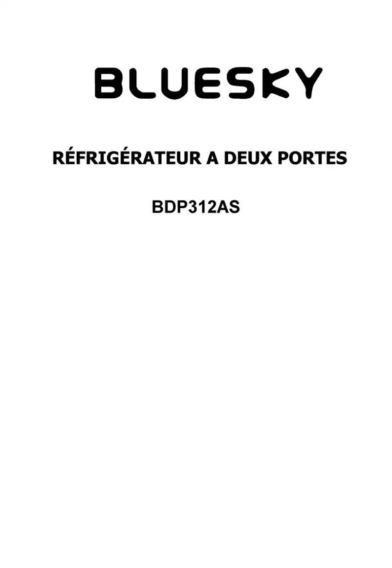 Page 1 of the manual User Manual Bluesky BDP 312AS