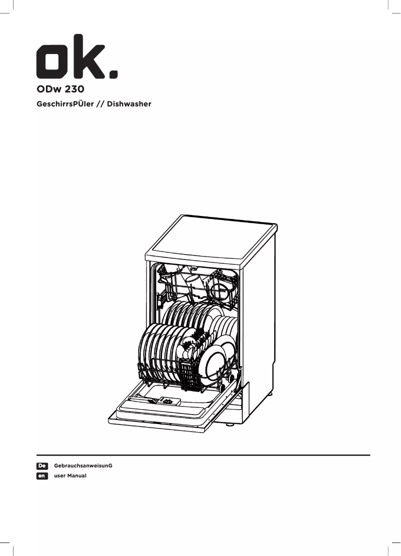 Page 1 of the manual User Manual OK ODW 230